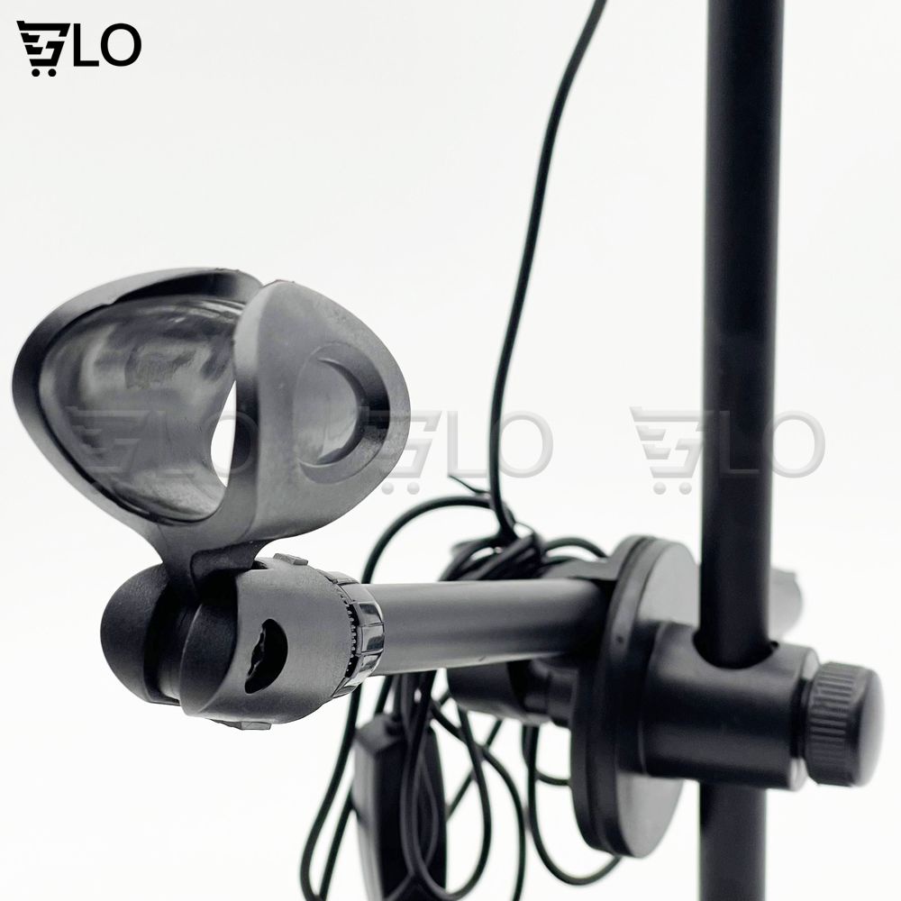 Giá Đỡ Livestream 4 In 1 Gồm Đèn Led + 2 Kẹp Điện Thoại + 1 Micro