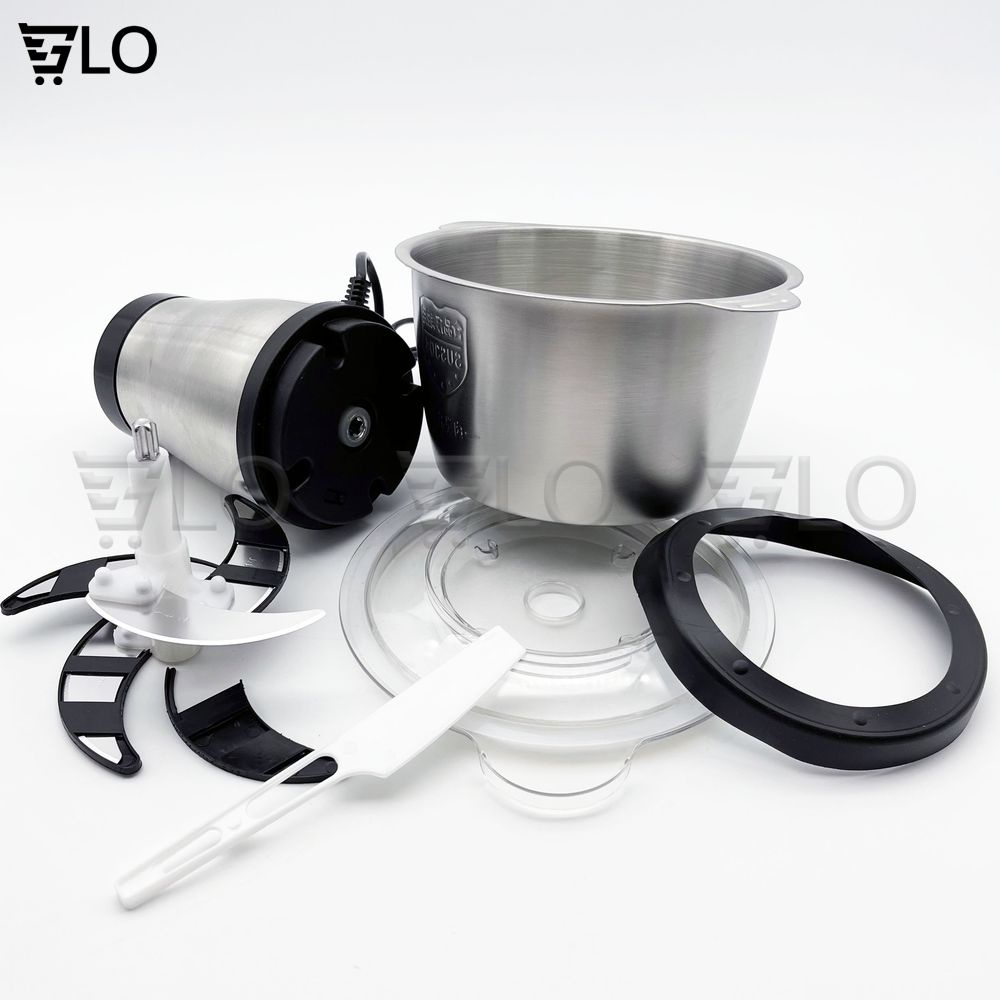 Máy Xay Thịt Đa Năng Cối Inox 304 4 Lưỡi Siêu Bén Chính Hãng, Công Suất 250w