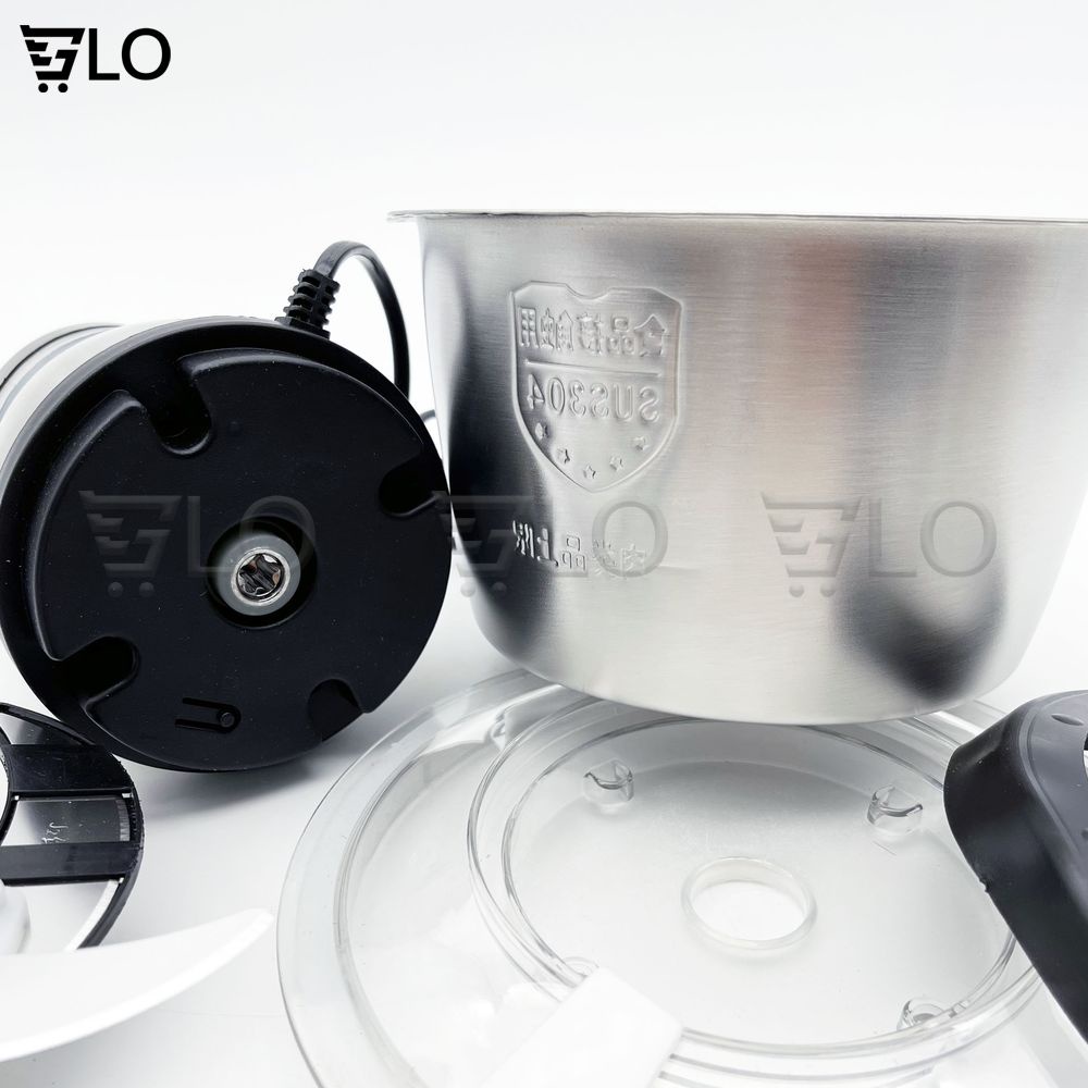Máy Xay Thịt Đa Năng Cối Inox 304 4 Lưỡi Siêu Bén Chính Hãng, Công Suất 250w