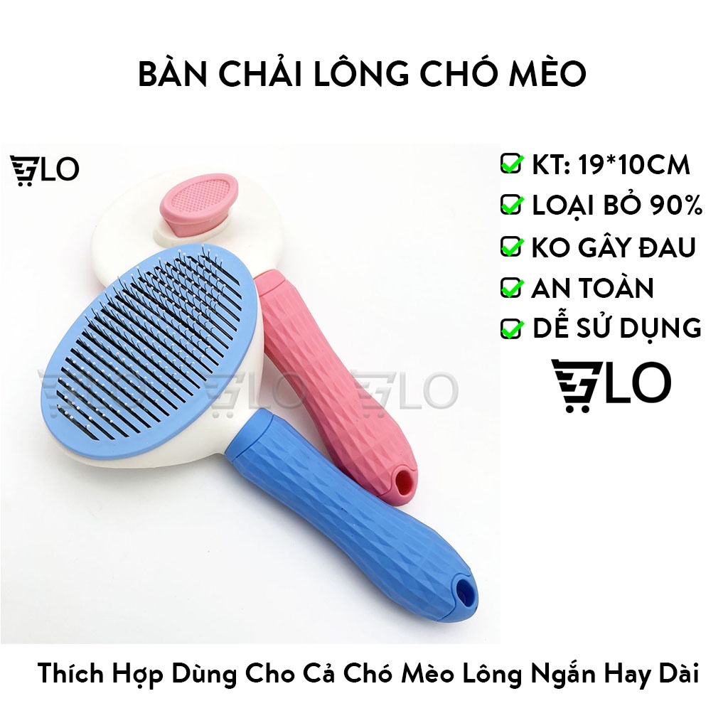 Bàn Chải Lông Chó Mèo, Giúp Loại Bỏ Tối Đa Lông Rụng Trên Người Thú Cưng