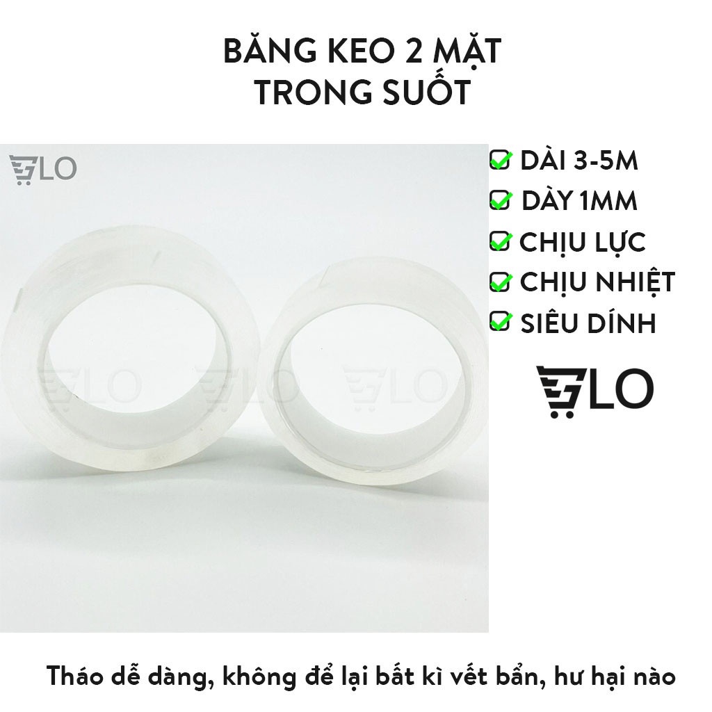 Băng Keo Hai Mặt 3 Mét/ 5 Mét Ivy Grip Tape Đa Năng Siêu Dính