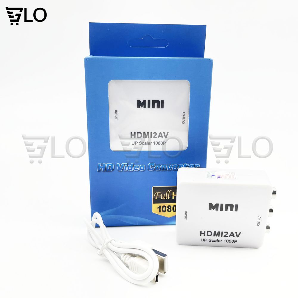 Box Chuyển HDMI Ra AV Mini HDMI2AV, Bộ Adapter Chuyển Đổi HDMI Sang AV
