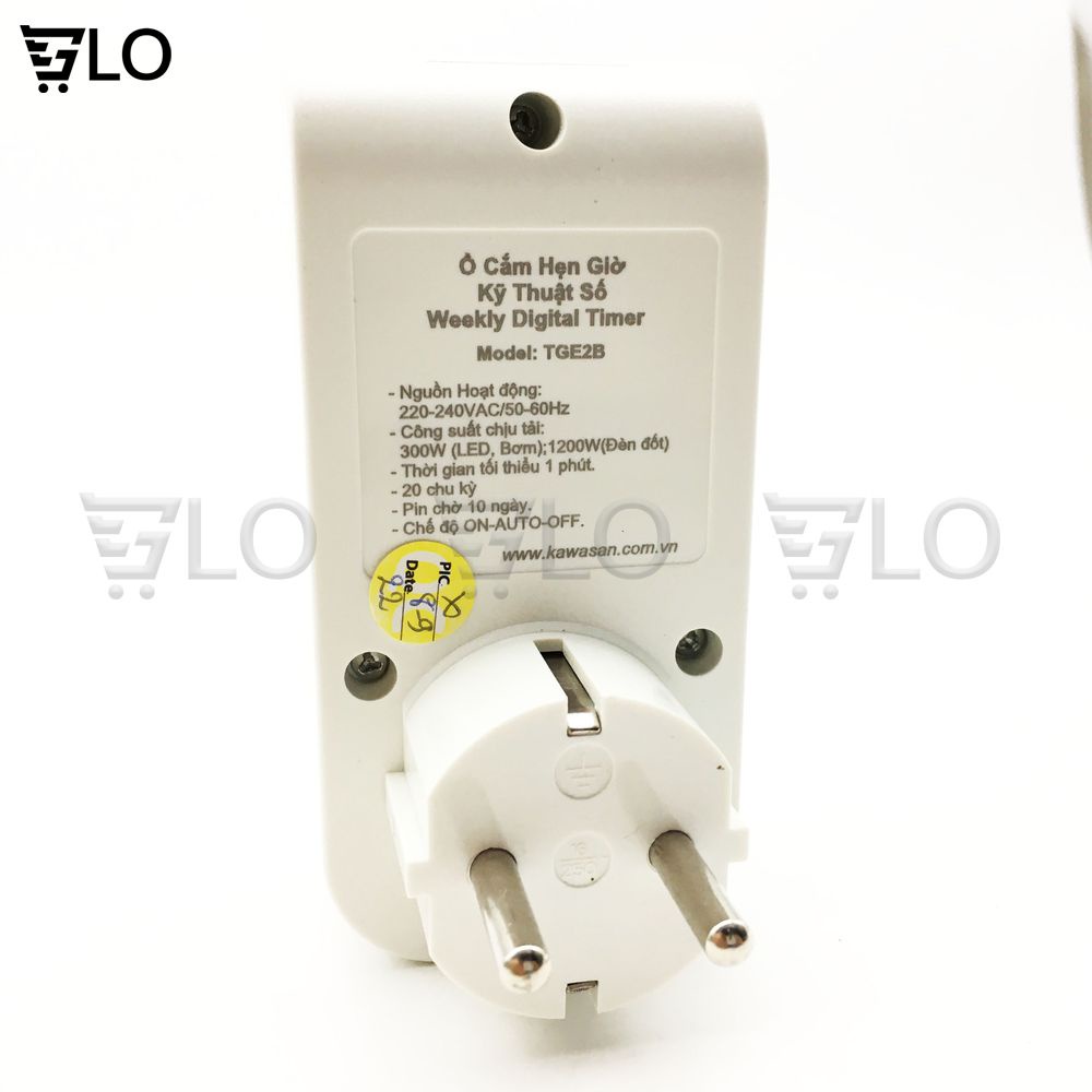 Ổ Cắm Hẹn Giờ Điện Tử On/Off Kawasan KW-TGE2B