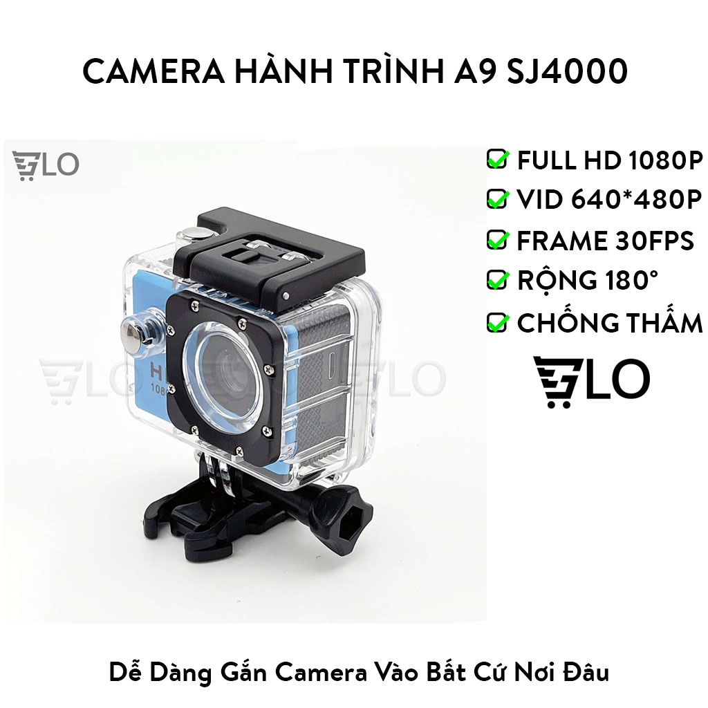Camera Hành Trình Xe Máy Giá Rẻ Ngoài Trời Chống Nước Quay Phim Độ Nét Cao A9 SJ4000