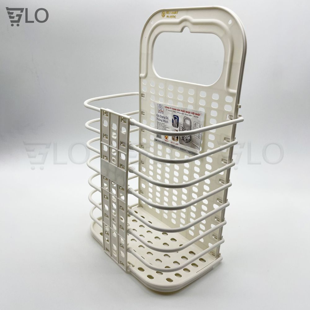 Giỏ Đựng Đồ, Quần Áo Gấp Gọn Treo Tường Việt Nhật 3379 28x47x17cm