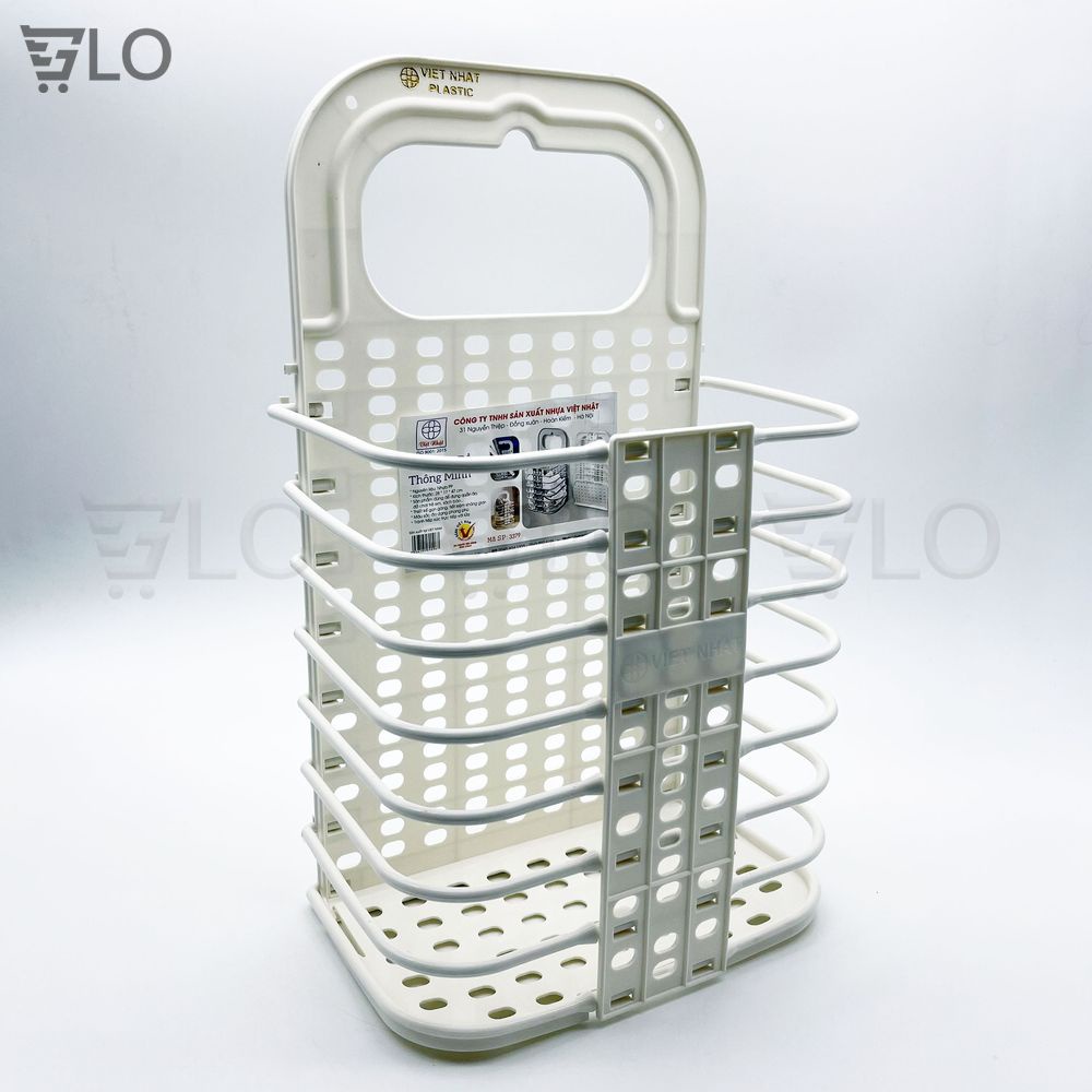 Giỏ Đựng Đồ, Quần Áo Gấp Gọn Treo Tường Việt Nhật 3379 28x47x17cm