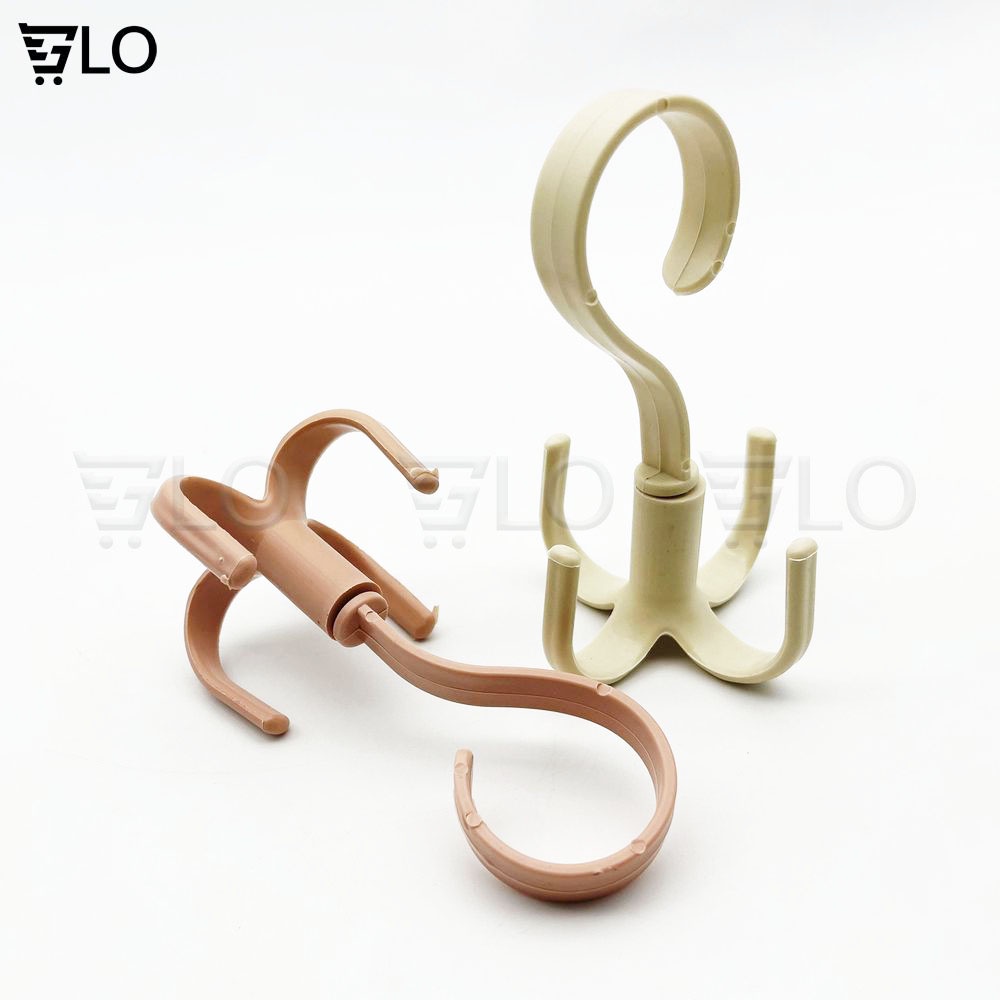 Móc Nhựa Xoay 360 Độ 4 Chấu Tiện Dụng Treo Đồ, Phơi Quần Áo, Túi, Thắt Lưng, Giày Dép, Khăn Chịu Lực Cao