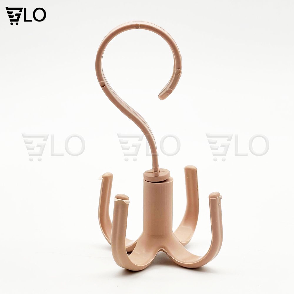 Móc Nhựa Xoay 360 Độ 4 Chấu Tiện Dụng Treo Đồ, Phơi Quần Áo, Túi, Thắt Lưng, Giày Dép, Khăn Chịu Lực Cao