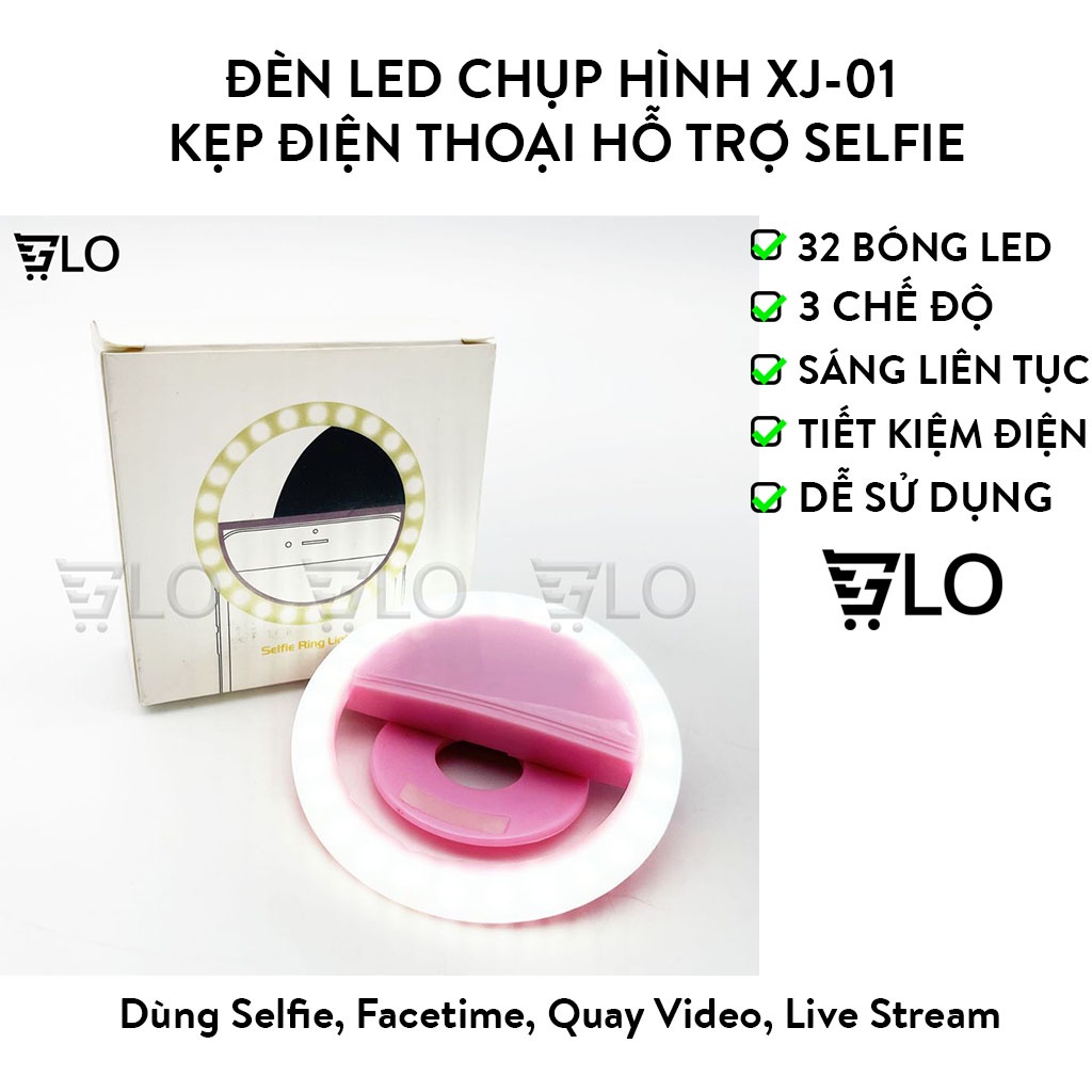 Đèn Led Chụp Hình XJ-01 Kẹp Điện Thoại Hỗ Trợ Selfie Tự Sướng Cực Sáng