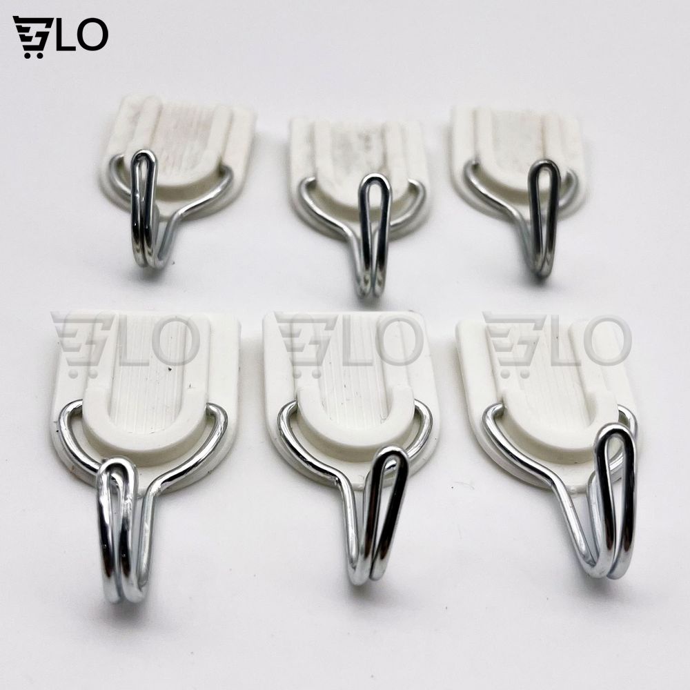 Combo 6 Cái Móc Treo Dán Tường Bằng Nhựa Đa Năng