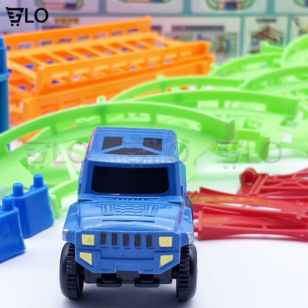 Lắp Ráp Mô Hình Đường Ray Xe Ô Tô Cho Bé 73 Chi Tiết