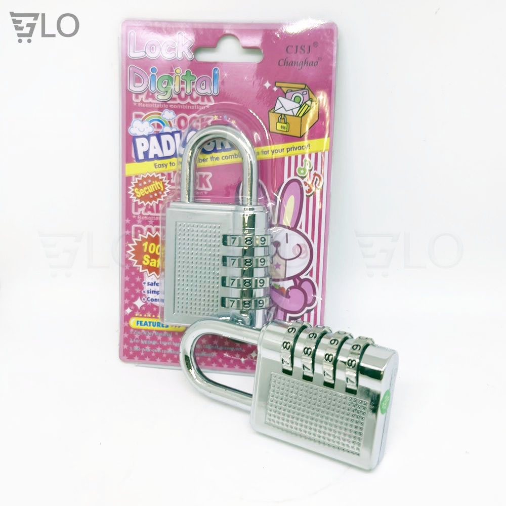 Ổ Khóa Inox Mật Mã 4 Số Kích thước 4x7.5 cm