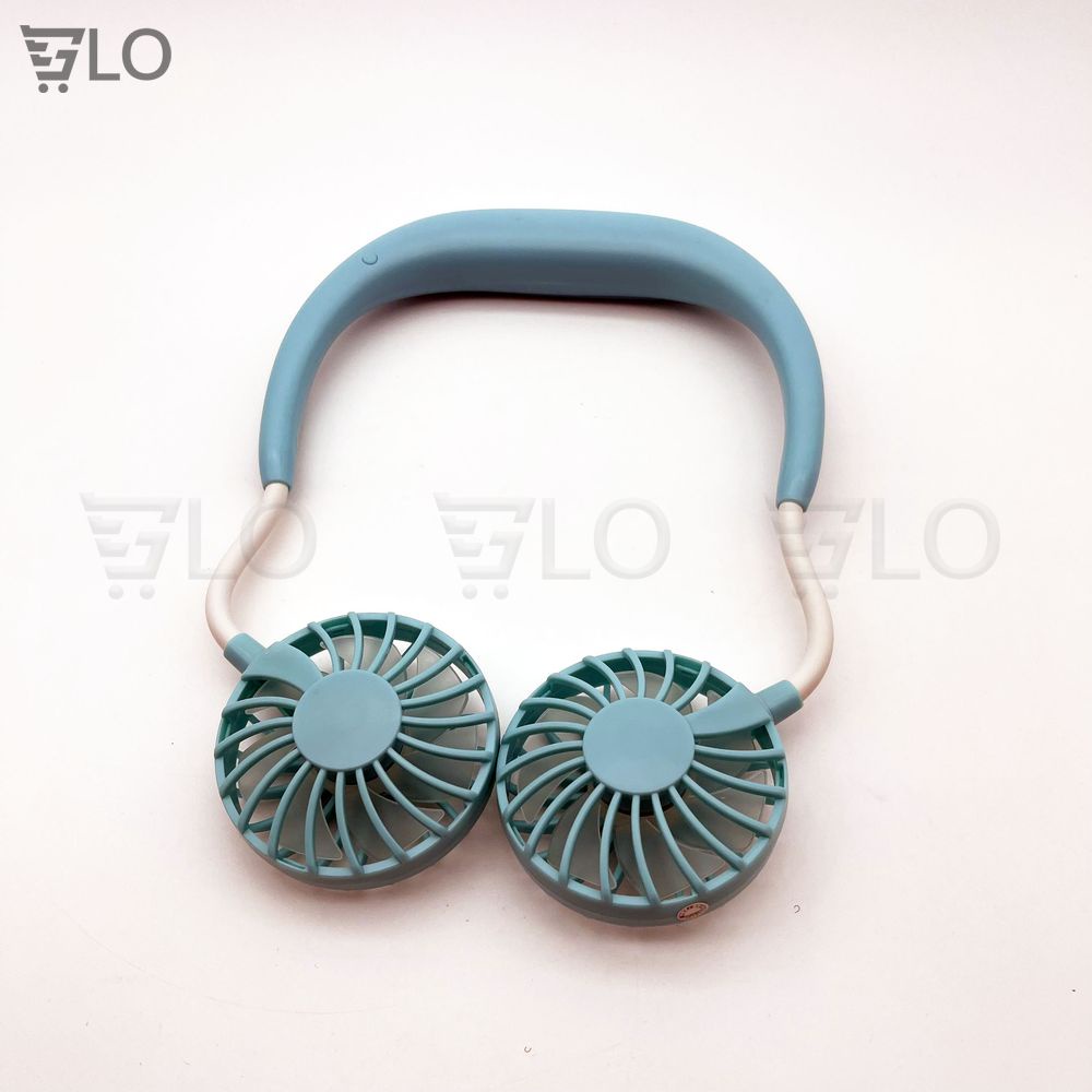 Quạt Đeo Cổ Mini, Quạt Treo Cổ Có Cánh 3 Tốc Độ, Có Sạc Chính Hãng, Hiện Đại, Biên Độ Thổi 360 Độ