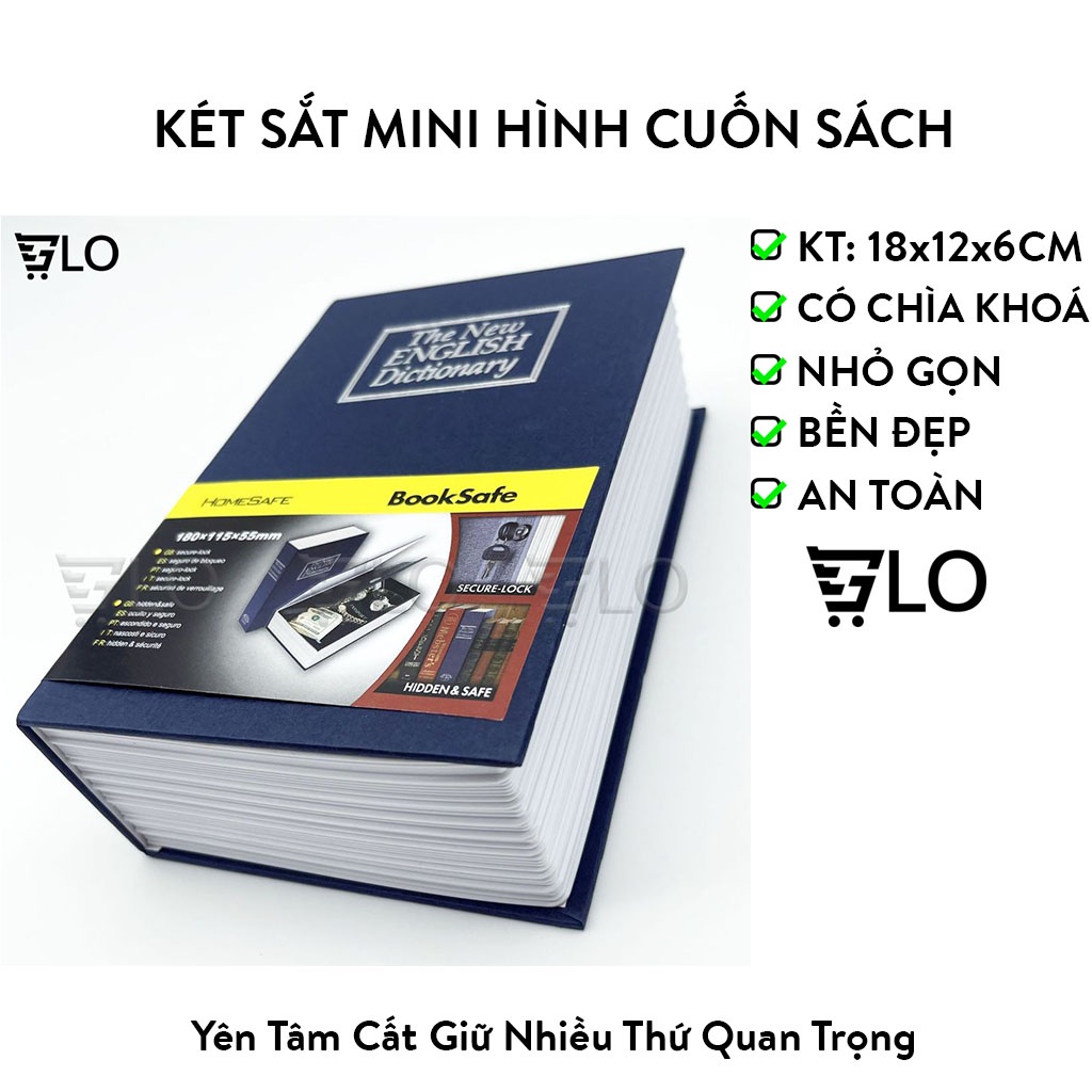 Két Sắt Mini Hình Cuốn Sách Tiện Lợi