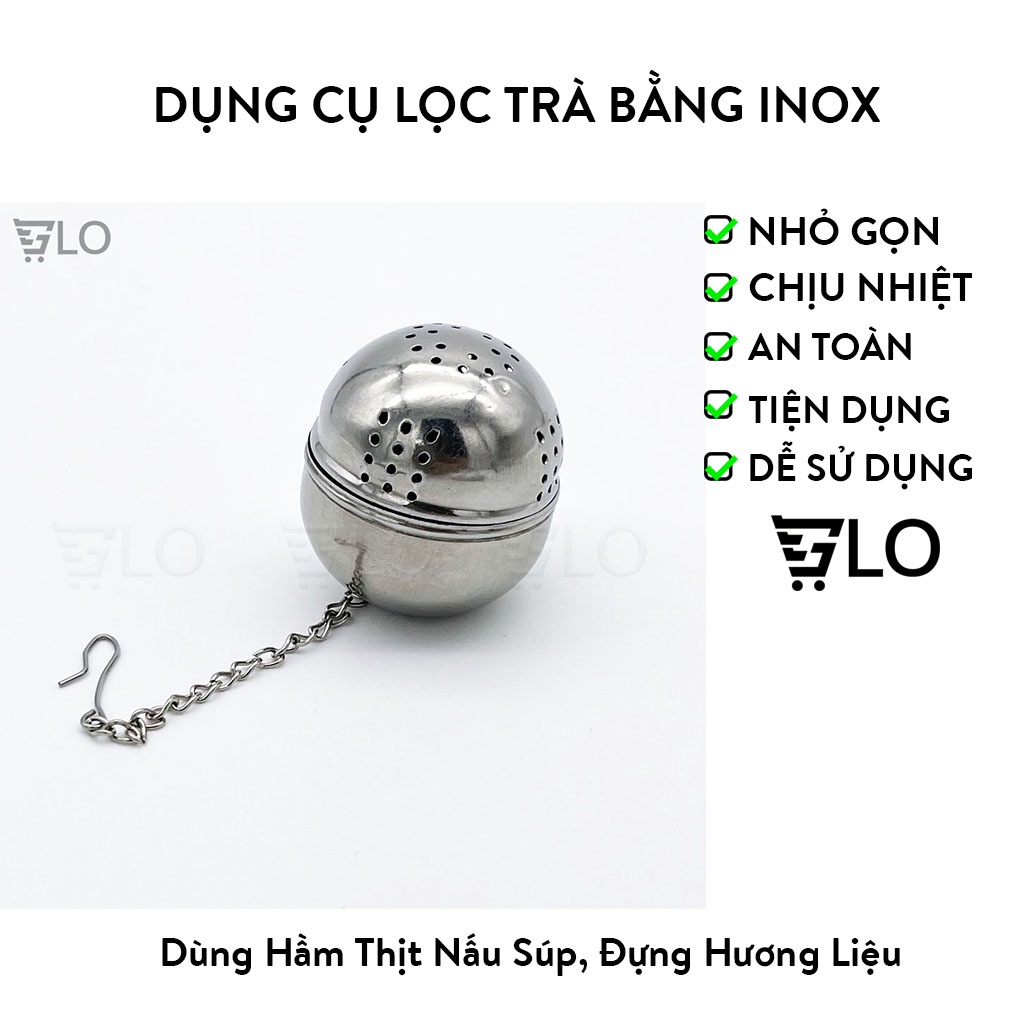 Dụng Cụ Lọc Trà Bằng Inox Hình Tròn Chất Lượng Cao, Hầm Thịt Nấu Súp, Đựng Hương Liệu