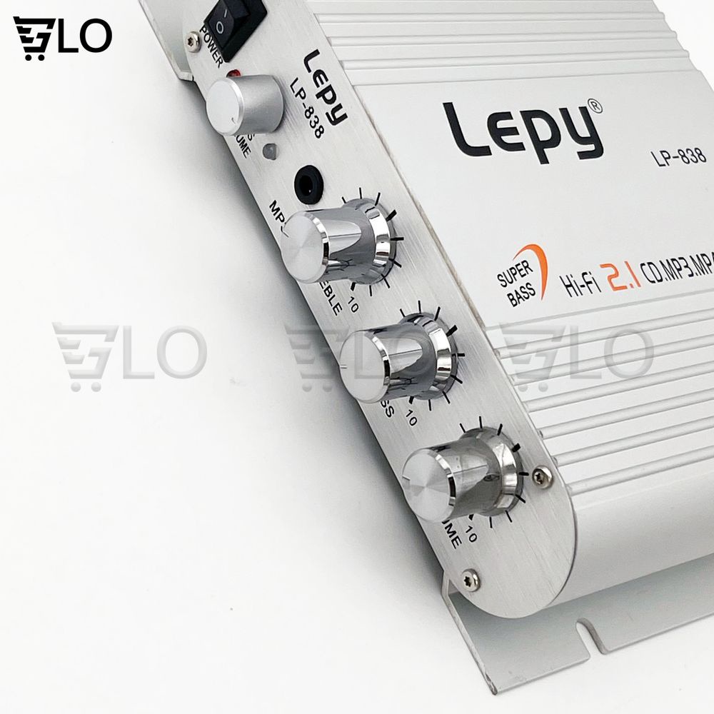 Bộ Âm Ly Mini, Amply Khuếch Đại Âm Thanh Lepy LP-838 2.1CH