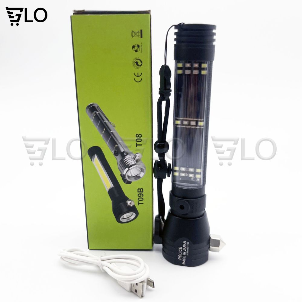 Đèn Pin Đa Năng T08 Dùng Năng Lượng Mặt Trời