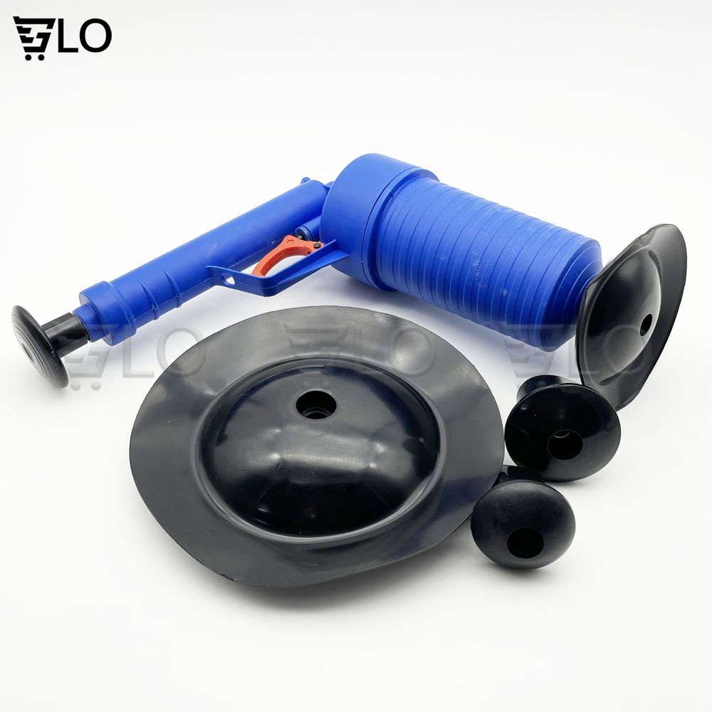 Bộ Súng Bắn Thông Tắc Cống Bồn Cầu Màu Xanh