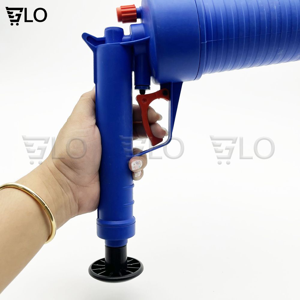 Bộ Súng Bắn Thông Tắc Cống Bồn Cầu Màu Xanh