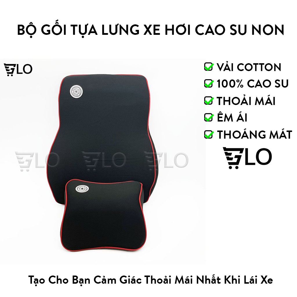 Bộ Gối Tựa Lưng Xe Hơi Cao Su Non