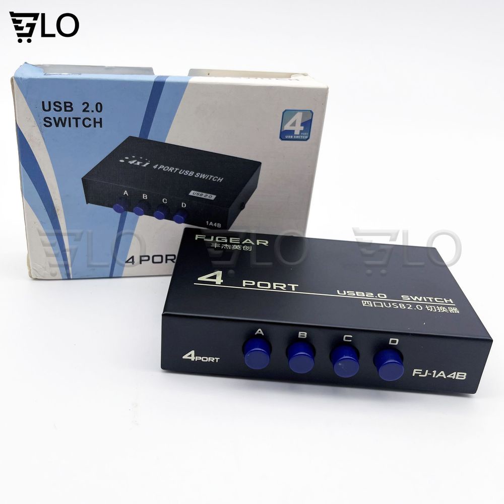 Bộ Box Chia Máy In 1 Ra 4 Có Nút Bấm 1A4B
