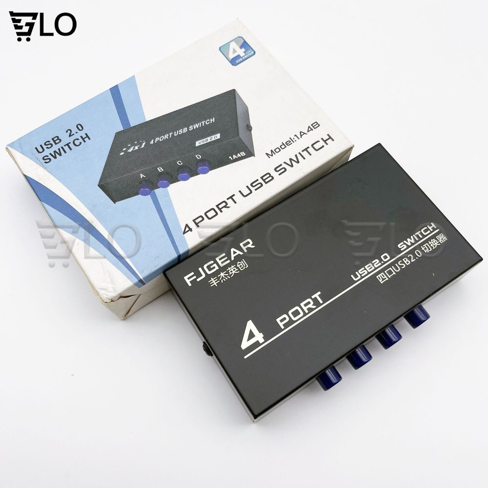 Bộ Box Chia Máy In 1 Ra 4 Có Nút Bấm 1A4B
