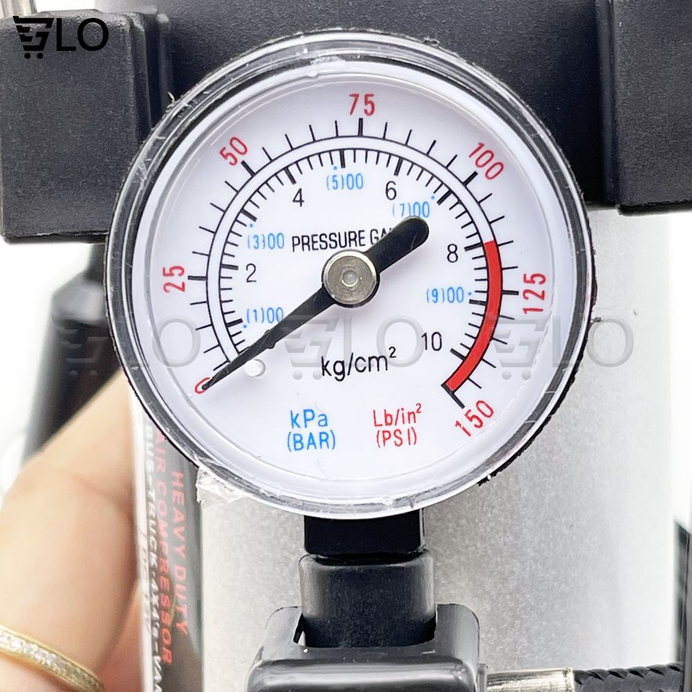Máy Bơm Lốp Xe 12v 150 Psi Cao Cấp Dùng Cổng Mồi Thuốc