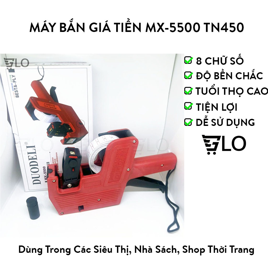 Máy Bắn Giá Tiền - Súng Bấm Giá Tiền MX-5500 TN450