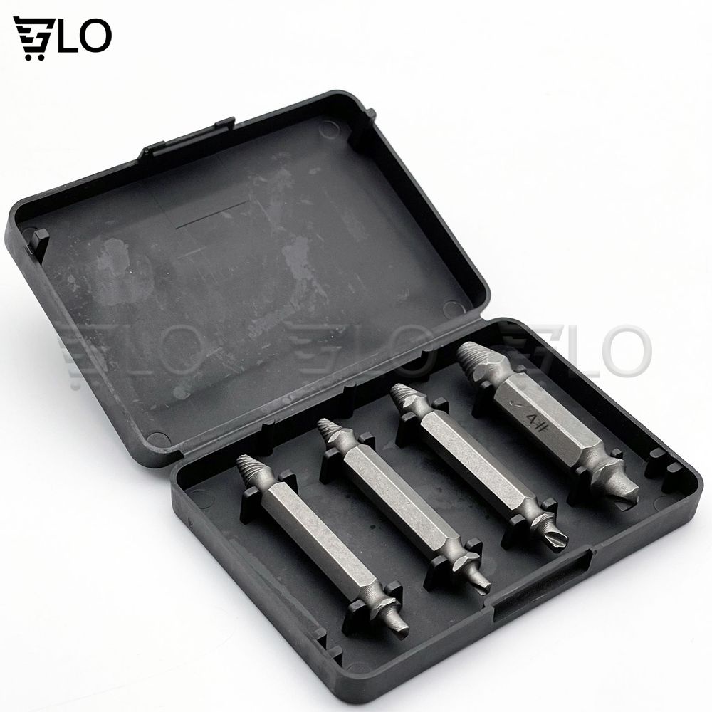Bộ 4 Mũi Khoan Đa Năng Speed Out Giúp Loại Bỏ Ốc Vít, Bulong Chất Liệu Thép Carbon Dùng Cho Máy Khoan