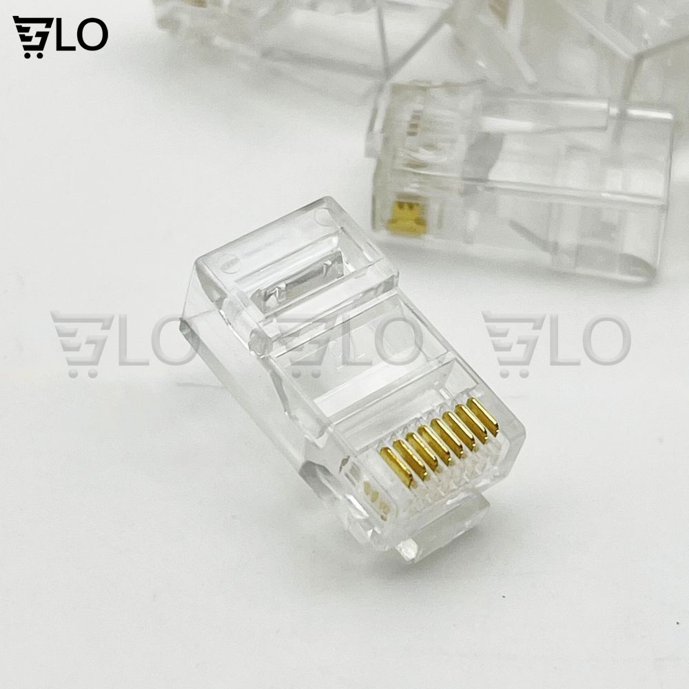 Combo 100 Đầu Hạt Mạng RJ45 CAT5/CAT6 Vỏ Nhựa