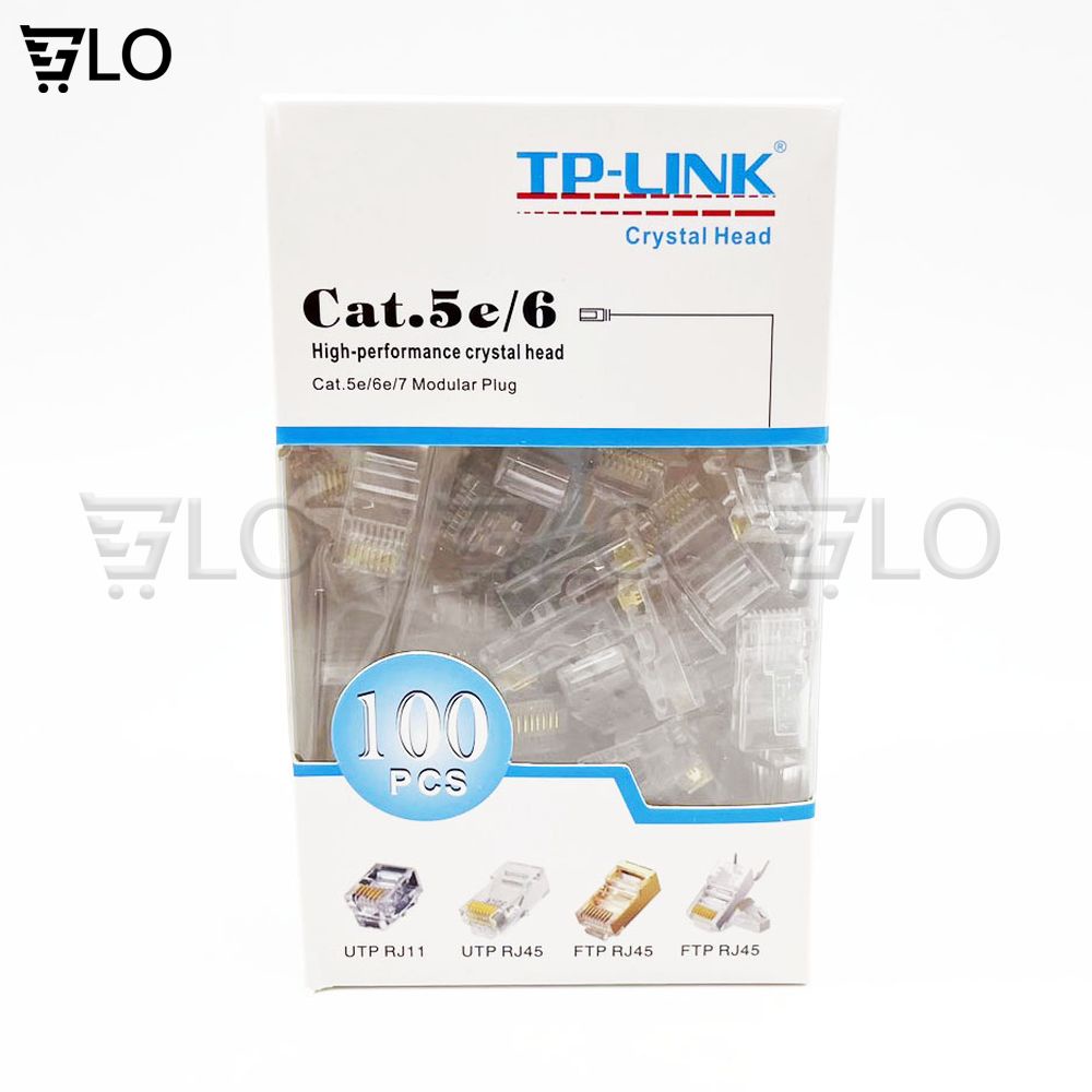Combo 100 Đầu Hạt Mạng RJ45 CAT5/CAT6 Vỏ Nhựa