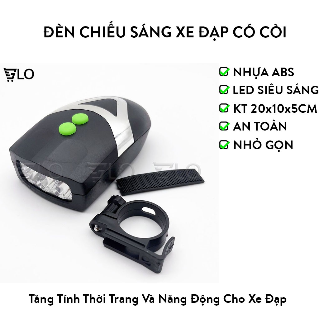 Đèn Chiếu Sáng Cho Xe Đạp Có Còi