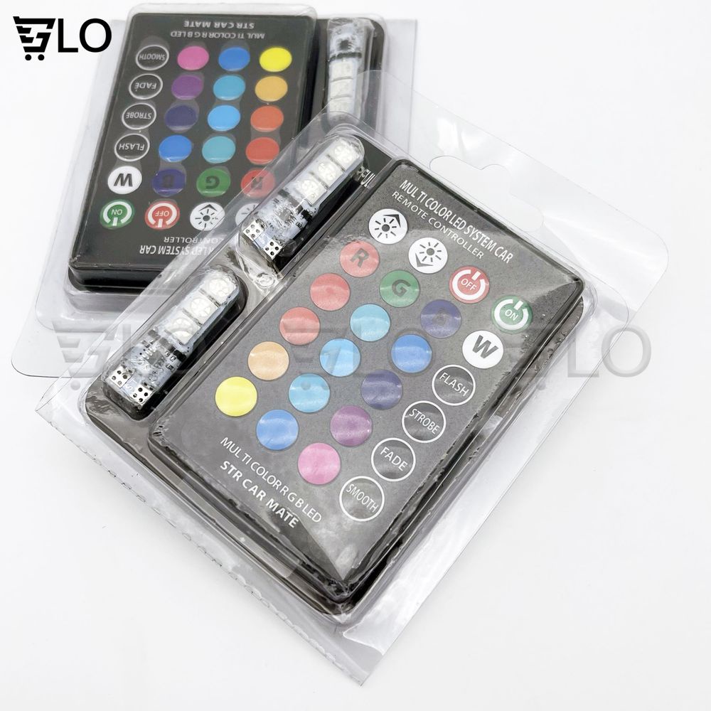Đèn Led Demi Xi Nhan Xe Máy T10 16 Màu Có Remote (1 Cặp + Remote)