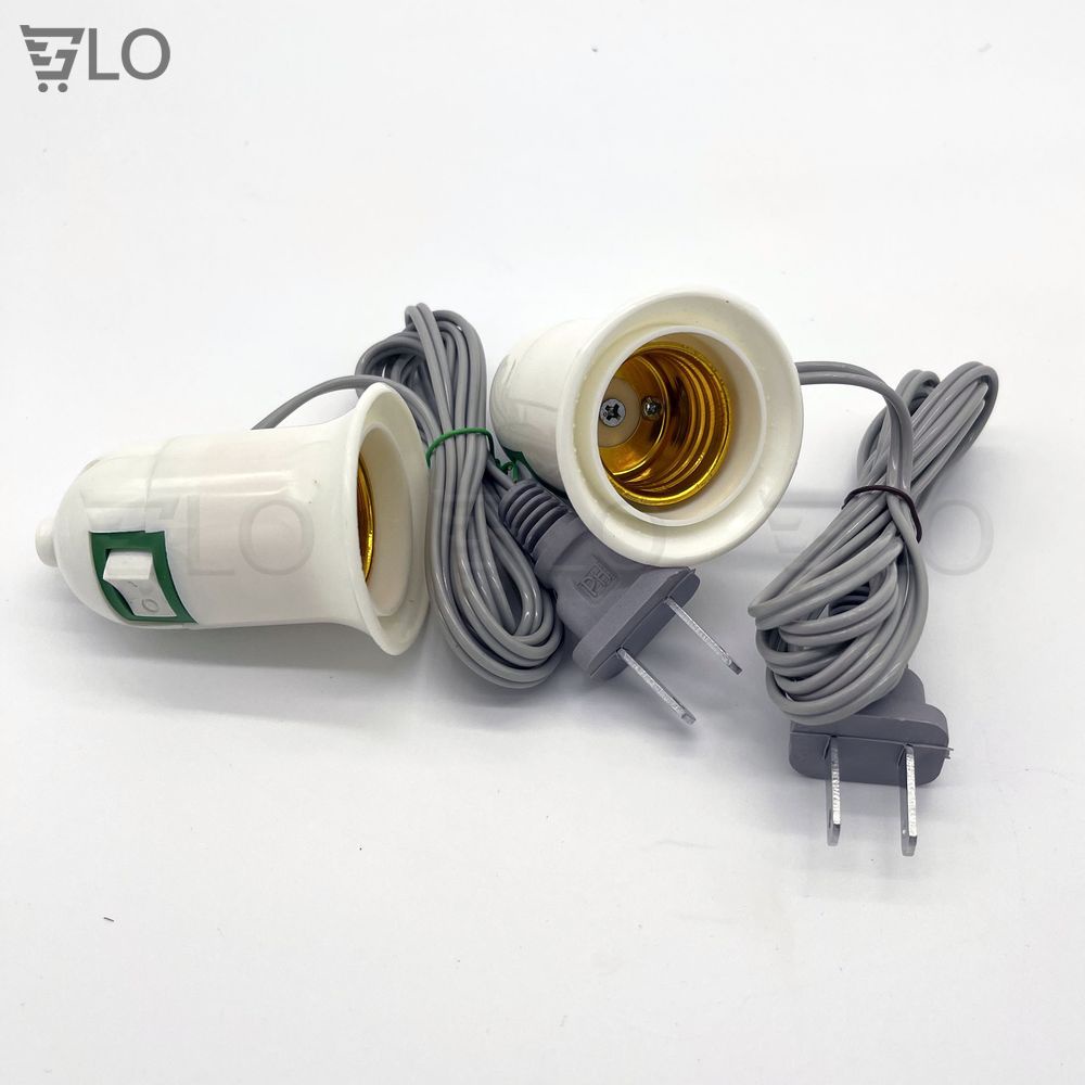 Đuôi Đèn E27 Dài 1,5m Có Công Tắc - Phích Cắm
