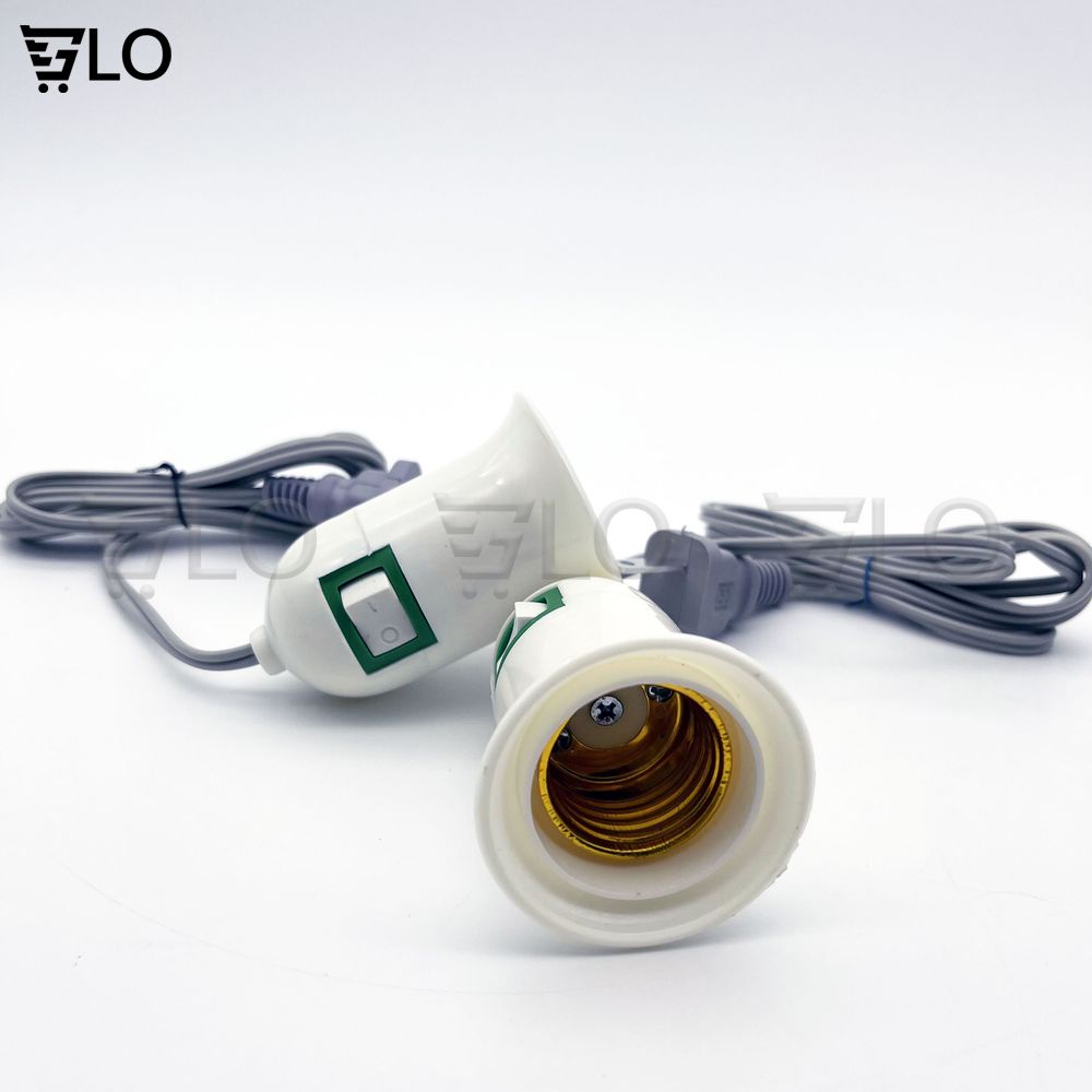 Đuôi Đèn E27 Dài 1,5m Có Công Tắc - Phích Cắm