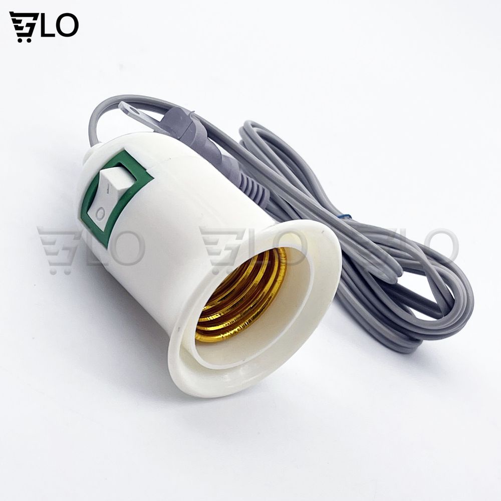 Đuôi Đèn E27 Dài 1,5m Có Công Tắc - Phích Cắm