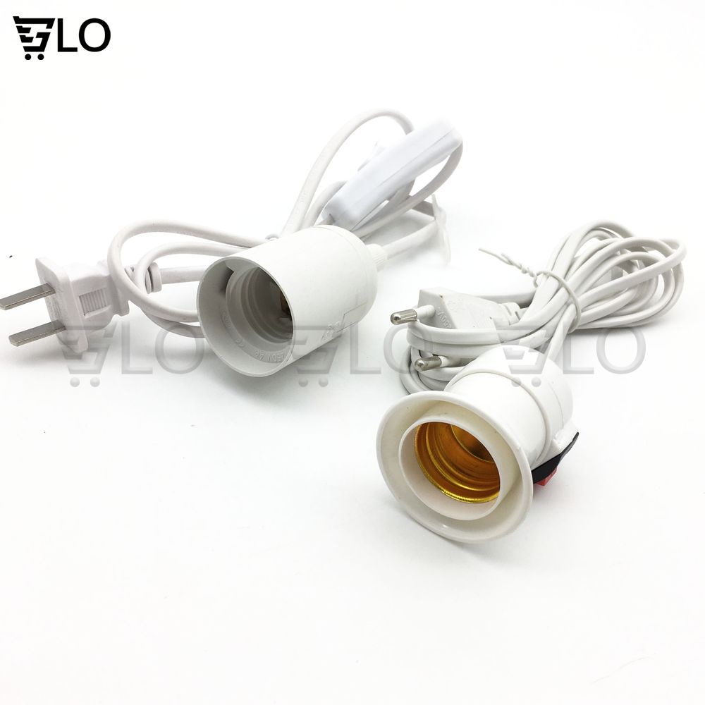 Đuôi Đèn E27 Dài 1,5m Có Công Tắc - Phích Cắm