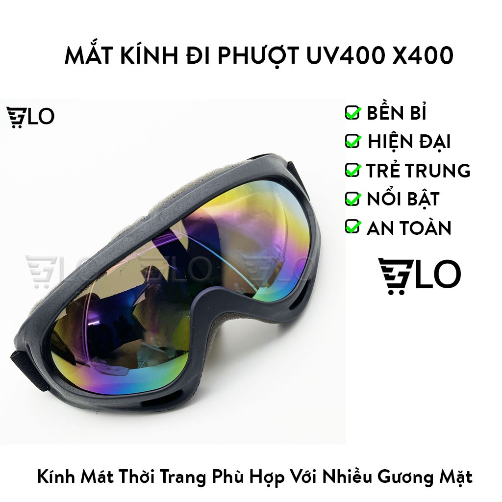 Mắt Kính Đi Phượt UV400 X400 Đeo Nón Bảo Hiểm