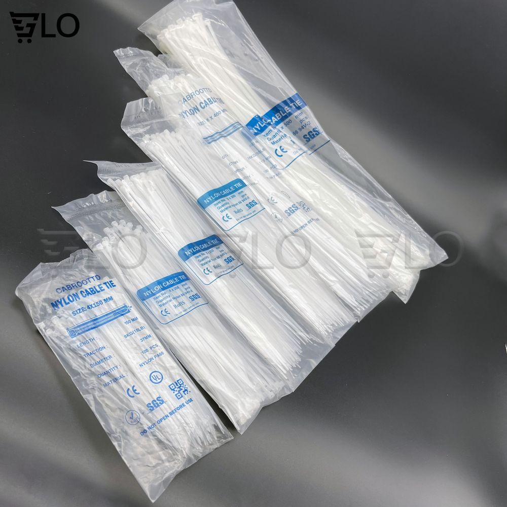 Bịch 80 Sợi Dây Cáp Rút Nhựa, Dây Thít Đủ Size 10cm ,15cm, 20cm, 25cm, 30cm, 40cm