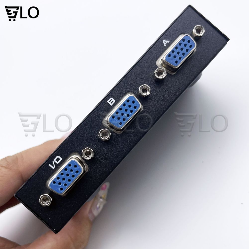 Bộ Hub Chia VGA 2 CPU Ra 1 Màn Hình FJGEAR FJ-15-2C (2 Port VGA Video Switch)