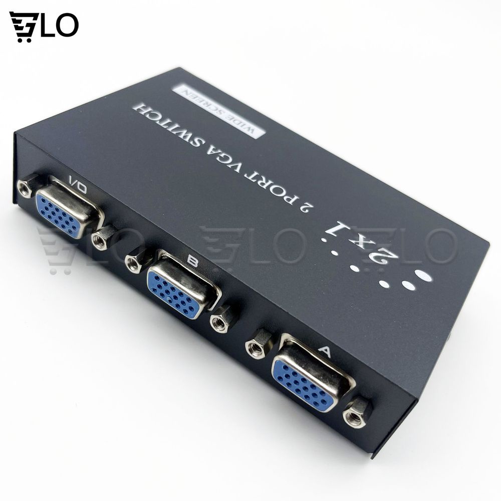 Bộ Hub Chia VGA 2 CPU Ra 1 Màn Hình FJGEAR FJ-15-2C (2 Port VGA Video Switch)
