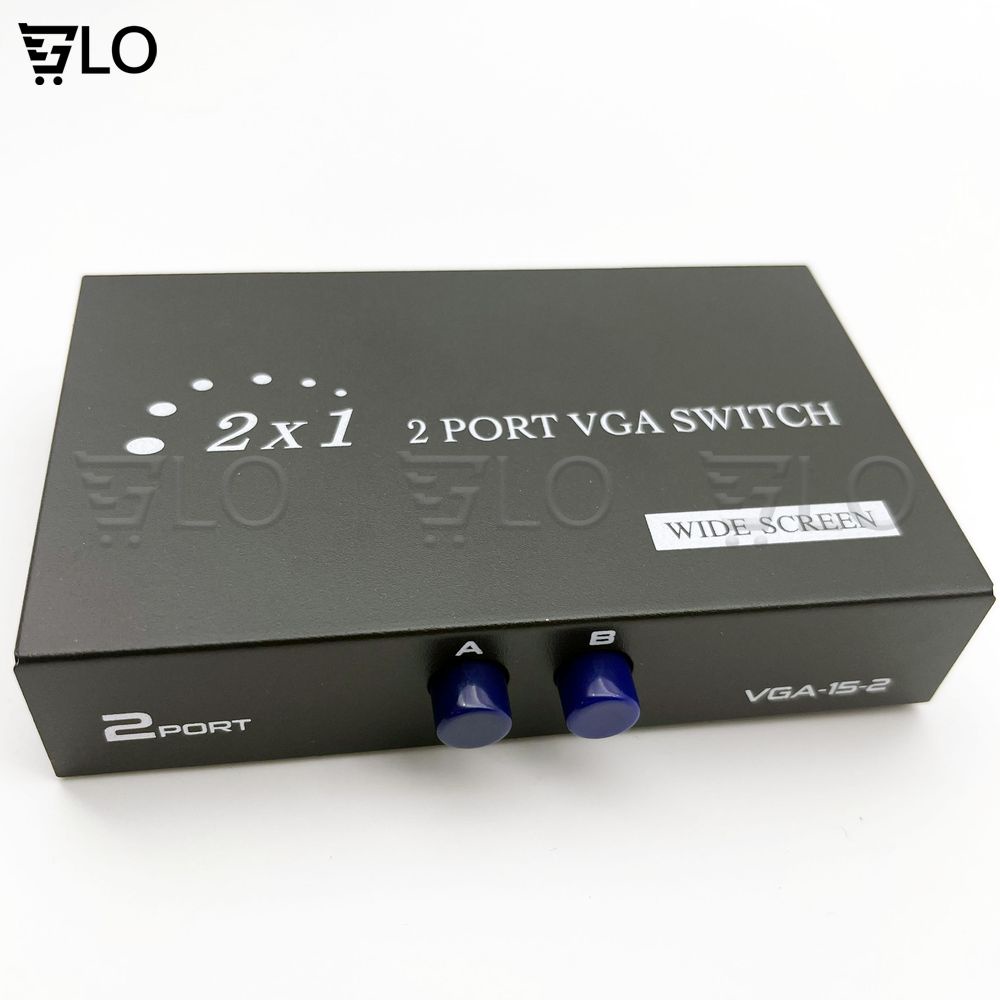 Bộ Hub Chia VGA 2 CPU Ra 1 Màn Hình FJGEAR FJ-15-2C (2 Port VGA Video Switch)