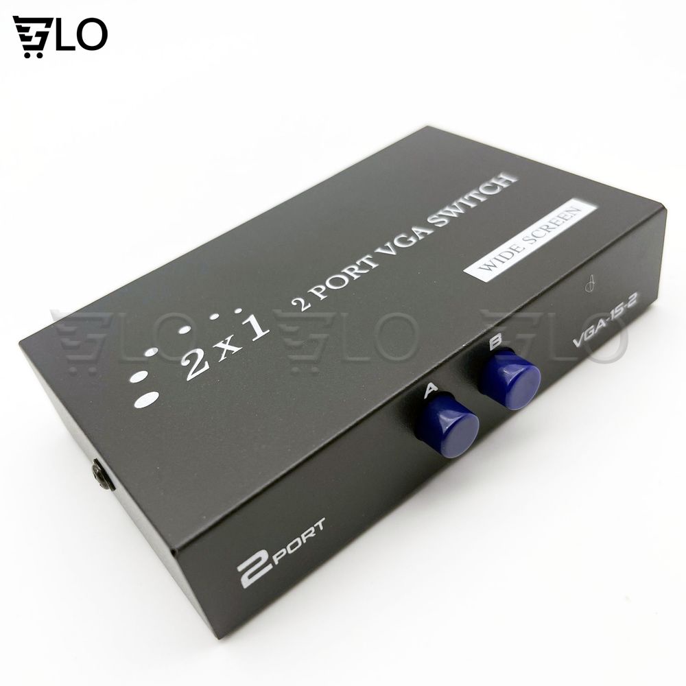 Bộ Hub Chia VGA 2 CPU Ra 1 Màn Hình FJGEAR FJ-15-2C (2 Port VGA Video Switch)