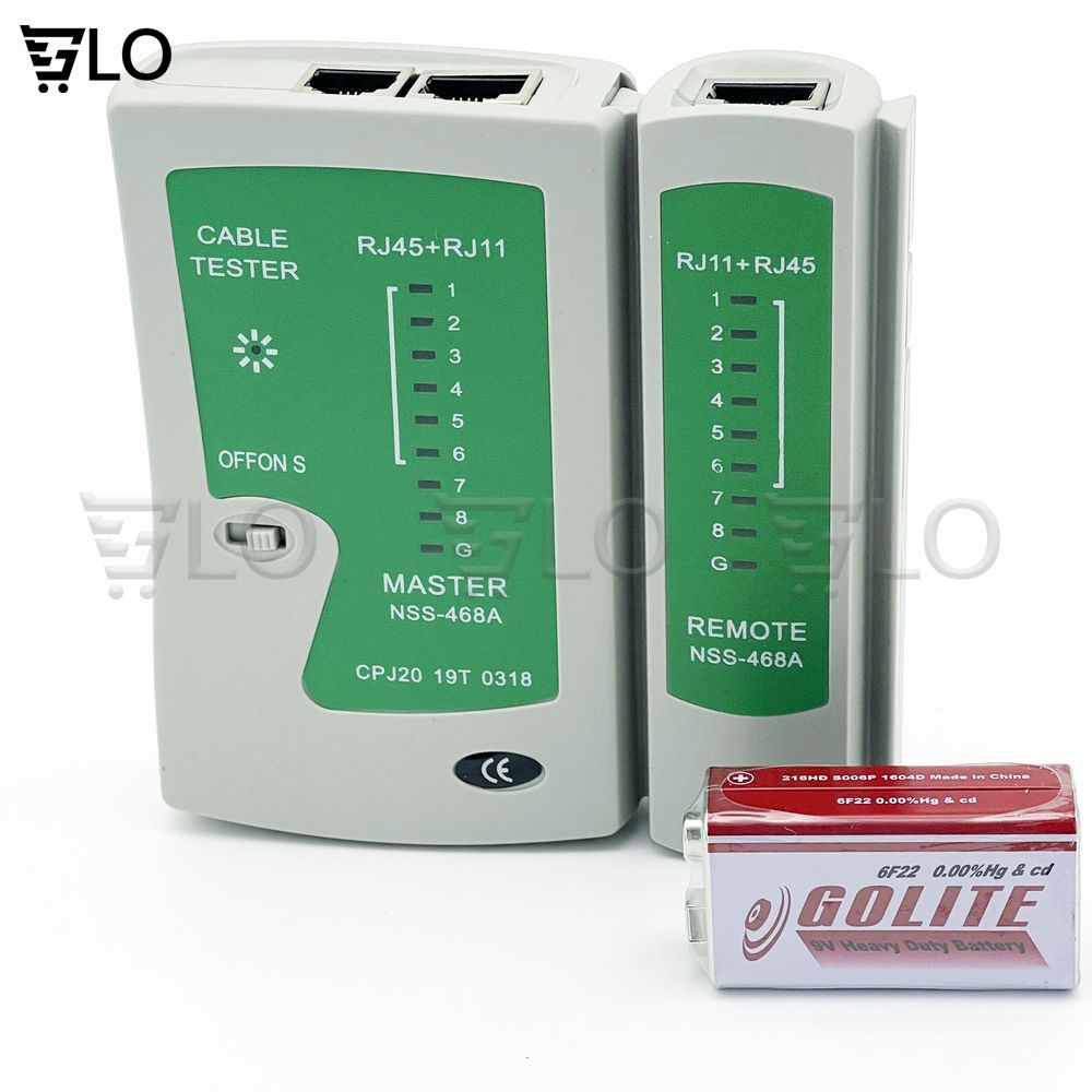 Hộp Test Cáp Mạng Đa Năng RJ-11 RJ-45 Tặng Kèm Pin 9V