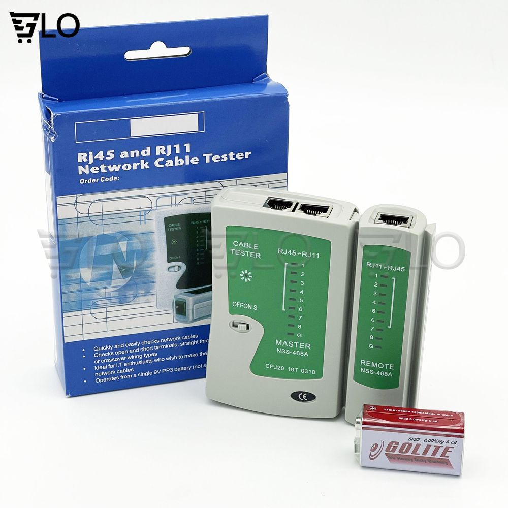 Hộp Test Cáp Mạng Đa Năng RJ-11 RJ-45 Tặng Kèm Pin 9V