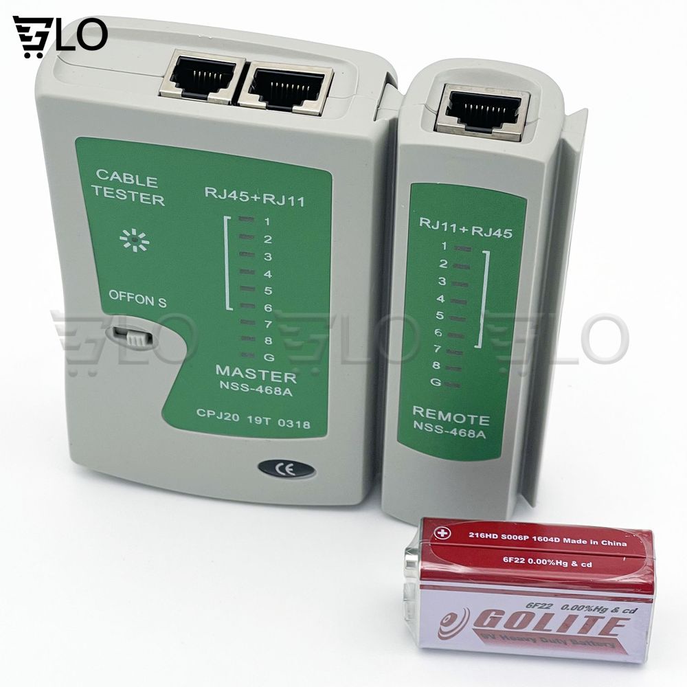 Hộp Test Cáp Mạng Đa Năng RJ-11 RJ-45 Tặng Kèm Pin 9V