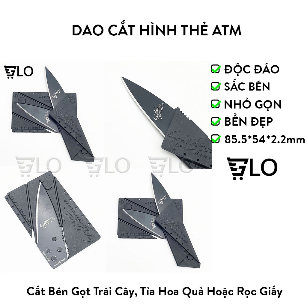 Dao Xuyên Thấu Cắt Hình Thẻ ATM Xếp Gọn Được
