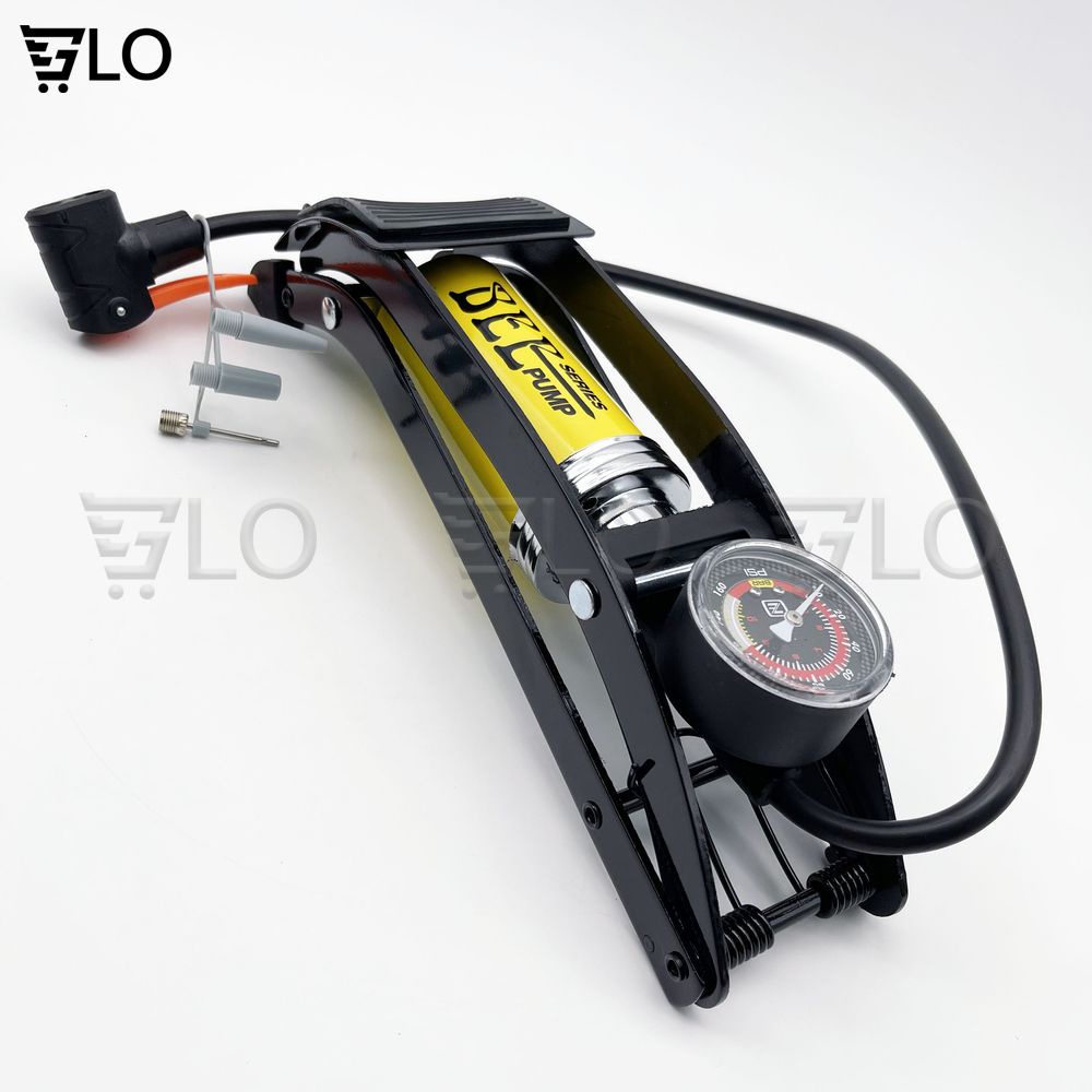 Bơm Đạp Chân Xe Máy 1 Ống Bee FP0902A Cho Xe Đạp, Xe Hơi Cao Cấp