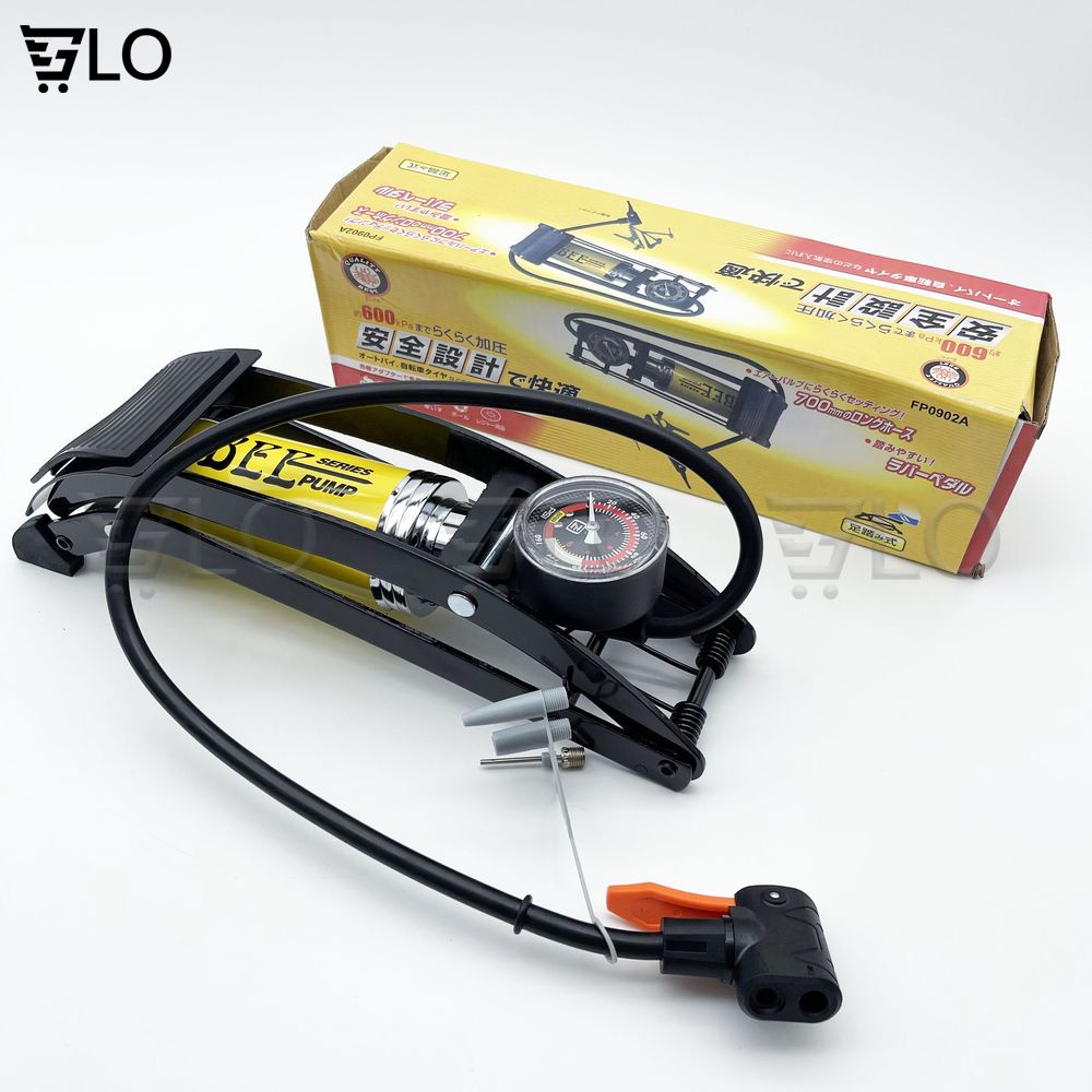 Bơm Đạp Chân Xe Máy 1 Ống Bee FP0902A Cho Xe Đạp, Xe Hơi Cao Cấp