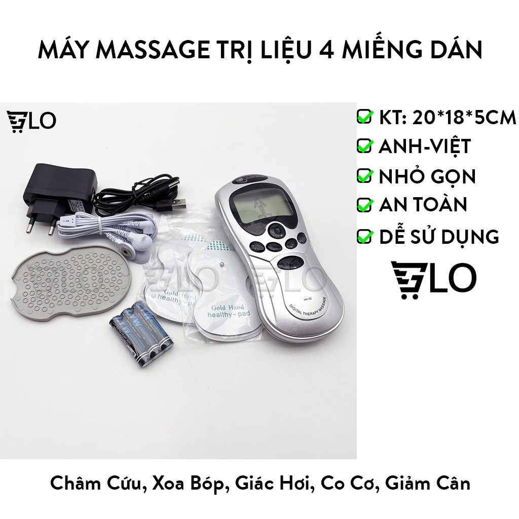Máy Massage Trị Liệu 4 Miếng Dán EMS Dòng Cao Cấp Digital Therapy Machine SYK-208